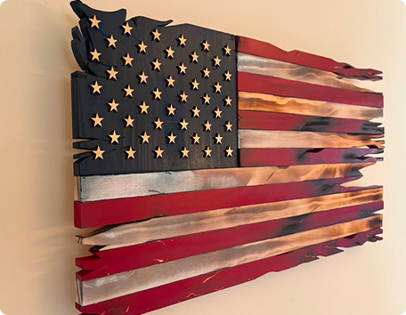 Tattered Wood Flag Image 1