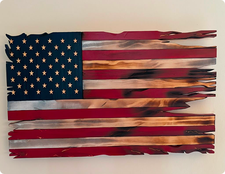 Tattered Wood Flag Image 2