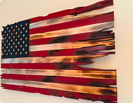 Tattered Wood Flag Image 3